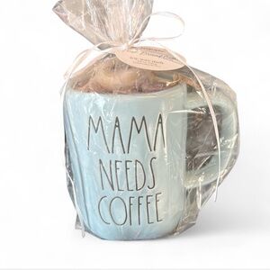 Rae Dunn Light Blue Mama Needs Coffee Mug with Fresh Brewed Coffee Soy Wax Melt